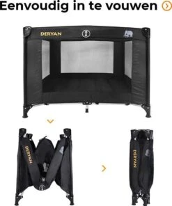 Deryan Kinderbox - Inklapbare Box - 100x100cm - Zwart -Babyproducten Promotie Winkel 1003x1200 9