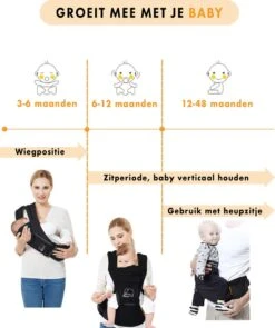 Deryan Pack Luxe Ergonomische Draagzak - Babydrager + Opbergvakjes - Zwart 5 Deryan Pack Luxe Ergonomische Draagzak - Babydrager + Opbergvakjes - Zwart -Babyproducten Promotie Winkel 1006x1200 4