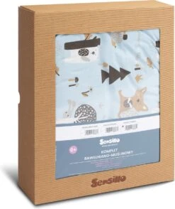 Sensillo Baby Dekbed En Kussen - Cadeau Set - Katoen - Blauw -Babyproducten Promotie Winkel 1007x1200 2