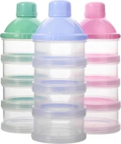 Merkloos Melkpoeder Doseerdoosje - Set Van 2 - BPA Vrij - Groen - 4 Lagen -Melkpoeder Toren - Babypoeder Bewaarbakje - Reisbox - Dispenser - Poedertoren -Babyproducten Promotie Winkel 1009x1200 8