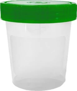 Merkloos Urine Potjes Met Deksel - 25 Stuks - 100ml - Groene Schroefdeksel - Lege Sample Potjes - Urine Containers - NIET STERIEL
