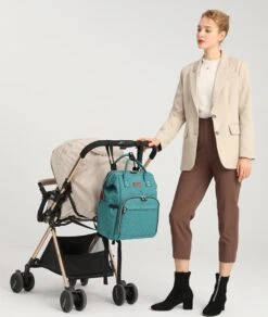 Miss Lulu Luiertas Rugzak - Inclusief Buggy En Kinderwagen Haken - Groen (E6705 GN) -Babyproducten Promotie Winkel 1015x1200 2