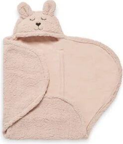 Jollein Wikkeldeken Bunny 100x105cm - Pale Pink -Babyproducten Promotie Winkel 1023x1200 2