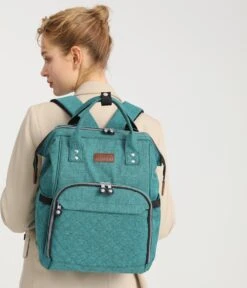 Miss Lulu Luiertas Rugzak - Inclusief Buggy En Kinderwagen Haken - Groen (E6705 GN) -Babyproducten Promotie Winkel 1030x1200 2