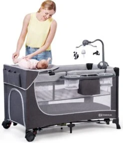 Kinderkraft Campingbed - Leody Met Accessoires - Roze -Babyproducten Promotie Winkel 1030x1200 4