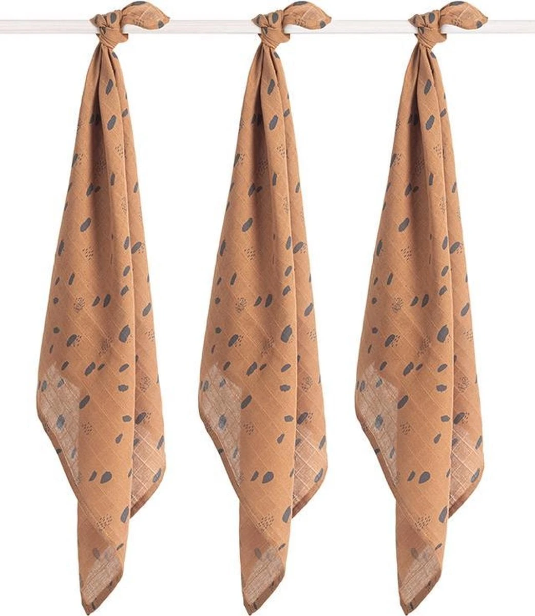 Jollein Hydrofiel Multidoek Spot 70x70cm - Caramel - 3 Stuks Jollein Hydrofiel Multidoek Spot 70x70cm - Caramel - 3 Stuks -Babyproducten Promotie Winkel 1042x1200 3