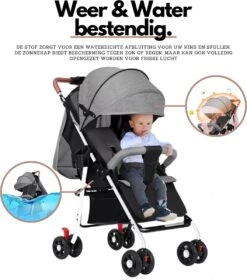 Child Supplies Buggy - Inklapbare Buggy - Baby Stroller - 3 In 1 - Kinderwagen - Grijs 5 Child Supplies Buggy - Inklapbare Buggy - Baby Stroller - 3 In 1 - Kinderwagen - Grijs -Babyproducten Promotie Winkel 1059x1200 9