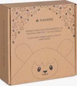 Navaris Badcape Met Capuchon Voor Baby - Set Met Badcape En Washandje - 100% Bamboe - Voor Baby's Van 0-12 Maanden - Oeko-tex Gecertificeerd - Schaap -Babyproducten Promotie Winkel 1068x1200 1