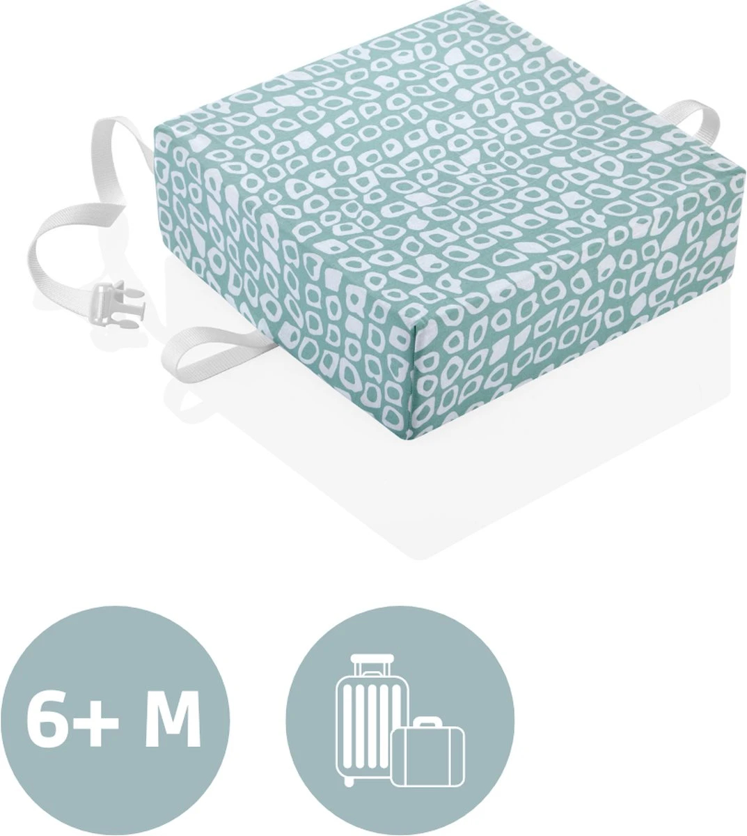 Stoelverhoger Babyjem Booster EasyClean Square Green Stoelverhoger Babyjem Booster EasyClean Square Green -Babyproducten Promotie Winkel 1073x1200 4