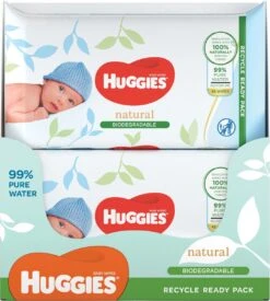 Huggies Billendoekjes - 100% Plasticvrij - Biologisch Afbreekbaar - 12 X 48 Stuks - 576 Doekjes -Babyproducten Promotie Winkel 1077x1200