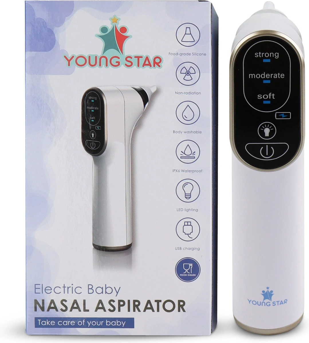 Young Star Baby - Elektrische Neusreiniger Baby - Neuszuiger met USB - Neuspeer - Neusdouche - Snotverwijderaar Young Star Baby - Elektrische Neusreiniger Baby - Neuszuiger Met USB - Neuspeer - Neusdouche - Snotverwijderaar -Babyproducten Promotie Winkel 1079x1200 1