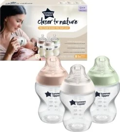 Tommee Tippee Closer To Nature -babyflessen - Langzaam Strom - Borstachtige Speen - Anti-koelik, 260 Ml, Pak Van 3 -Babyproducten Promotie Winkel 1085x1200 3