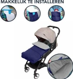 Achaté Voetenzak - Voor Kinderwagen Of Stoeltje – Baby Slaapzak - Autostoel - Donkerblauw -Babyproducten Promotie Winkel 1104x1200 7
