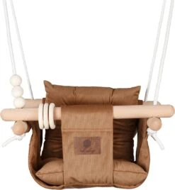 Baby / Kinder Schommel Voor Binnen Of Buiten! - Luxe Baby Swing Corduroy - Ribstof Bruin - Ribfluweel - Schommelstoel Inclusief Kussens, Bevestigingsmaterialen En Veiligheidsriem -Babyproducten Promotie Winkel 1106x1200 8