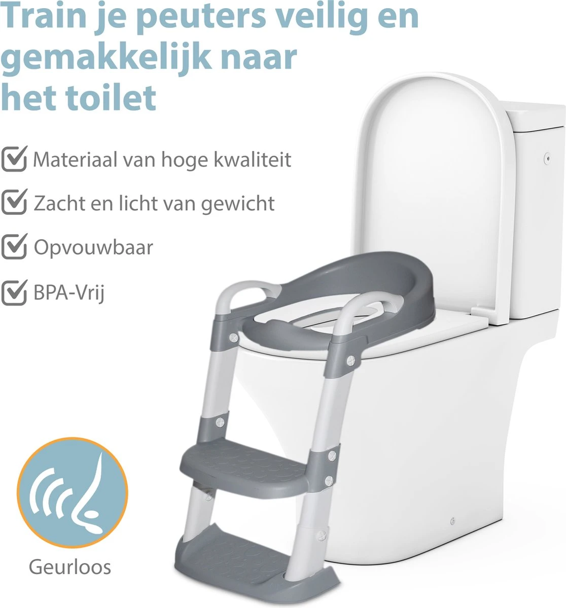 Levlo Goods WC Verkleiner – WC verkleiner met Trapje – Toilettrainer – Verstelbaar – Incl. Handvaten - Grijs Merkloos Levlo Goods WC Verkleiner – WC Verkleiner Met Trapje – Toilettrainer – Verstelbaar – Incl. Handvaten - Grijs -Babyproducten Promotie Winkel 1116x1200 2