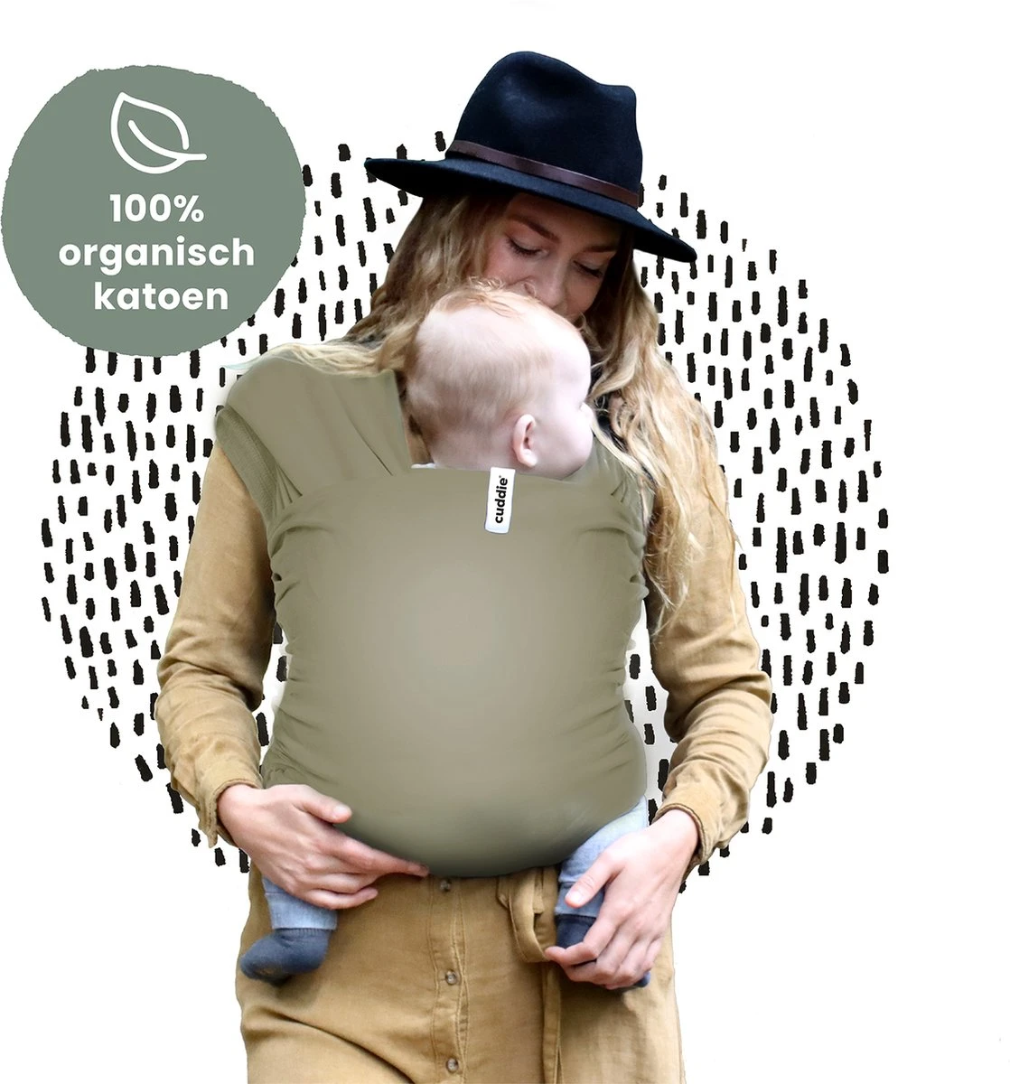 Cuddie Baby Draagdoek - Premium Organic Baby Draagdoek gemaakt van Bio Katoen - Newborns tot 15 kg - Baby Cadeau - Met Wenskaart - Olive Cuddie Baby Draagdoek - Premium Organic Baby Draagdoek Gemaakt Van Bio Katoen - Newborns Tot 15 Kg - Baby Cadeau - Met Wenskaart - Olive -Babyproducten Promotie Winkel 1118x1200 5