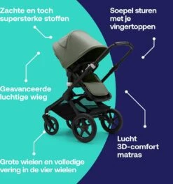 Bugaboo - 3-in-1 Kinderwagen Fox 3 - Black/Forest Green -Babyproducten Promotie Winkel 1123x1200 7