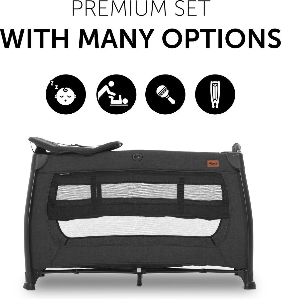 Hauck Play N Relax Center Campingbedje - Zwart Hauck Play N Relax Center Campingbedje - Zwart -Babyproducten Promotie Winkel 1127x1200 6