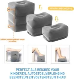 Merkloos Vliegtuigbedje - Voetkussen Opblaasbaar - Voetensteun - Voetenbankje - 3 Hoogte Standen - Reiskussen -Babyproducten Promotie Winkel 1131x1200 7