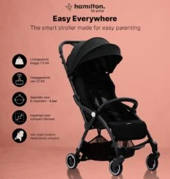 Hamilton By Yoop S1 Plus Buggy – Nieuw En Hoger 2023 Model – Premium Budget Stroller Met One Hand Folding Technologie – Zwart/Antraciet – Lichte, Verstelbare En Wendbare Kinderwagen Met Vele Gemakken -Babyproducten Promotie Winkel 1139x1200 15