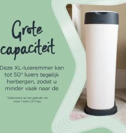 Tommee Tippee Twist & Click XL-luieremmer - Voor Maximaal 60 Luiers - Milieuvriendelijker Systeem - 1 Navulcassette - Duurzaam Geproduceerde Antibacteriële GREENFILM -Babyproducten Promotie Winkel 1142x1200 1