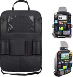 Merkloos Autostoel Organizer – Met Tablethouder – Stevig - Universeel – Zwart