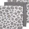 Meyco Panter Hydrofiele Doeken - 3-pack - Neutral/grey - 70x70cm