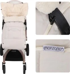 Monzana Kinderwagen Voetenzak Beige | Teddy | Maxi-Cosi | Met Opbergtas -Babyproducten Promotie Winkel 1147x1200 6