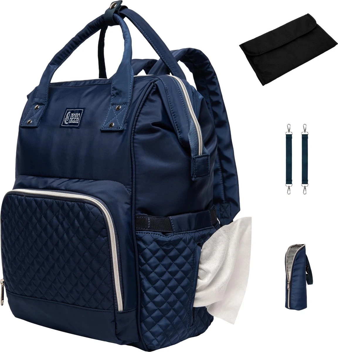 NanaBeebi Luiertas Rugzak met Verschoonmatje - Blauw - Inclusief flessenwarmhouder - kinderwagenhaken en isoleervak NanaBeebi Luiertas Rugzak Met Verschoonmatje - Blauw - Inclusief Flessenwarmhouder - Kinderwagenhaken En Isoleervak -Babyproducten Promotie Winkel 1153x1200 2