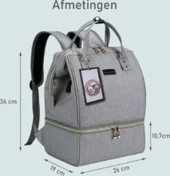 Rose & Ollie Kolftas Rugtas Grijs - Koeltas Moedermelk -Babyproducten Promotie Winkel 1155x1200 7
