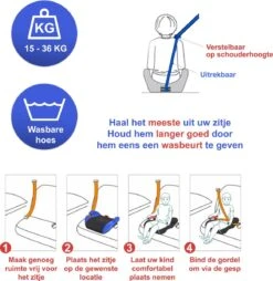 YourGoods Zitverhoger Auto - Stoelverhoger - Wasbare Hoes - Zwart -Babyproducten Promotie Winkel 1166x1200 12