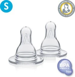 Medela Losse Spenen Slow Flow - Speen Past Onder Ringdeksel Van Medela - Medela Speen - 2 Stuks - Maat S