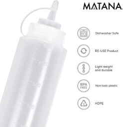 8 Stuks Knijpflessen Met Doppen (680ml) - Extra Grote Sausdispenser/Spuitflessen Voor Ketchup, Olie, Mayonaise, Dressings -Babyproducten Promotie Winkel 1166x1200 8