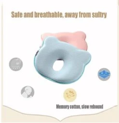 MINIIYOU® Orthopedisch Baby Hoofdkussen - Blauw - Plat Hoofd - Katoen - Traagschuim Vulling -Babyproducten Promotie Winkel 1168x1200 5