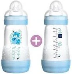 MAM 2x 260ml ANTI-COLIC ZUIGFLES Speen Vanaf 0 Jaar Blauw