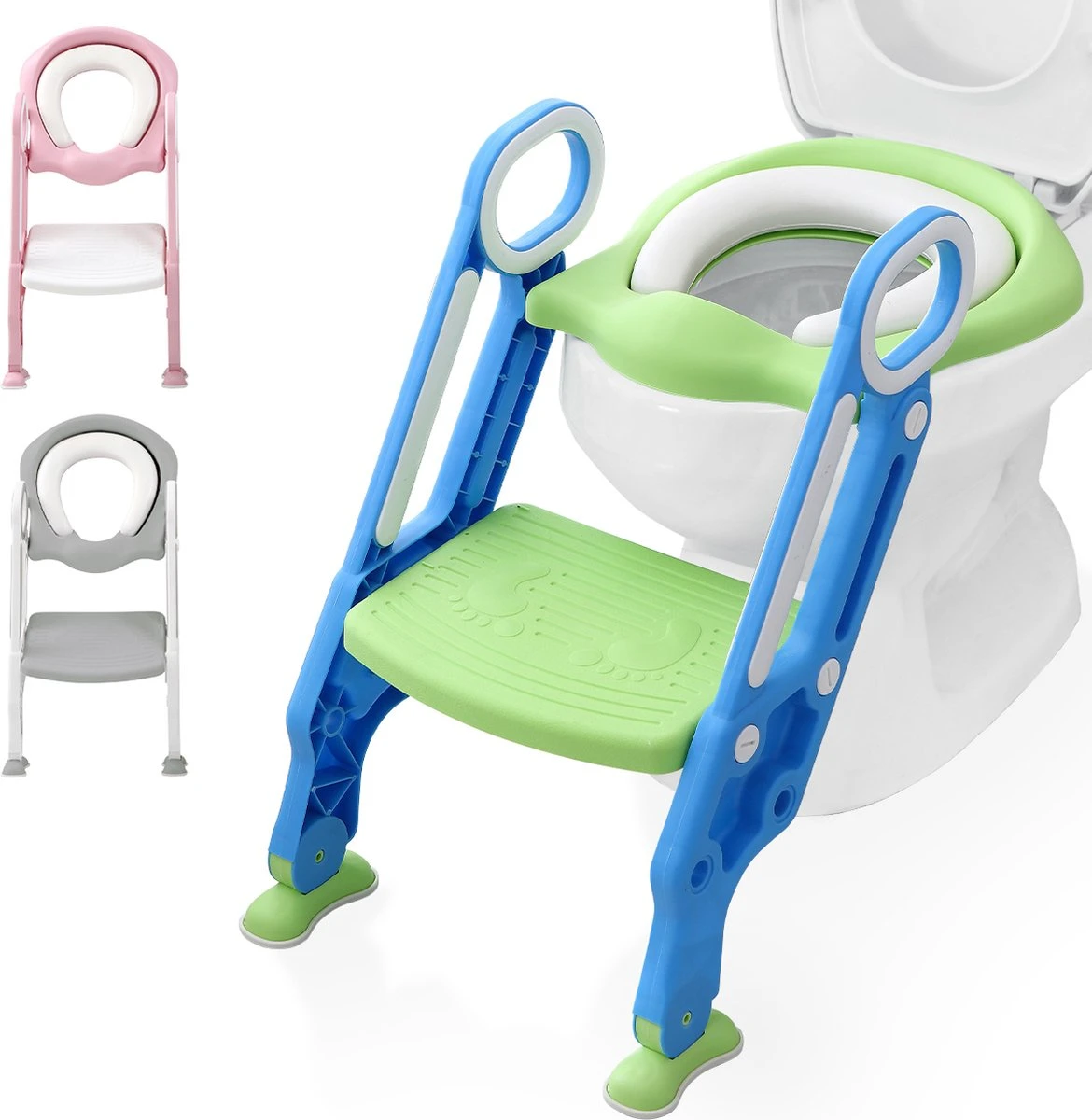 LifeGoods WC Verkleiner met Trapje - Trainer met Opstapje - 2 tot 7 Jaar - Groen/Blauw LifeGoods WC Verkleiner Met Trapje - Trainer Met Opstapje - 2 Tot 7 Jaar - Groen/Blauw -Babyproducten Promotie Winkel