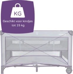 Prénatal Luxe Campingbedje Met Bodemverhoger - Inklapbaar Baby Campingbed - Reisbedje Met Wieltjes En Kruipluik - Inclusief Bodemmatras - 120 X 60 Cm - Grijs -Babyproducten Promotie Winkel 1174x1200 12
