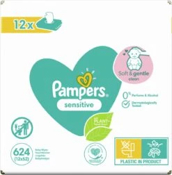 Pampers® Pampers - Sensitive - Billendoekjes - 1248 Doekjes - 24 X 52 -Babyproducten Promotie Winkel 1177x1200