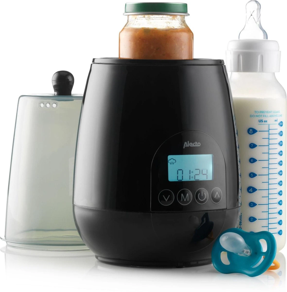 Alecto BW700BK - Snelle digitale Flessenwarmer 500W voor opwarmen, steriliseren en ontdooien - Inclusief stoomkap - Bediening via display - Zwart Alecto BW700BK - Snelle Digitale Flessenwarmer 500W Voor Opwarmen, Steriliseren En Ontdooien - Inclusief Stoomkap - Bediening Via Display - Zwart -Babyproducten Promotie Winkel 1181x1200 14