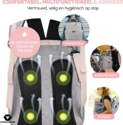 Vulpes BabyCare® Luiertas Rugzak - Luiertassen Met Babybed - Grote Luiertas Met Wieg- Luiertas Verzorgingstas Met Babybedje - Verzorgingsrugzak - Grijs -Babyproducten Promotie Winkel 1182x1200 10