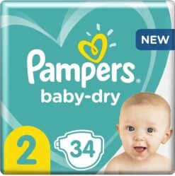 PampersĀ® Pampers Baby-Dry - Maat 2 (4-8kg) - 34 Luiers