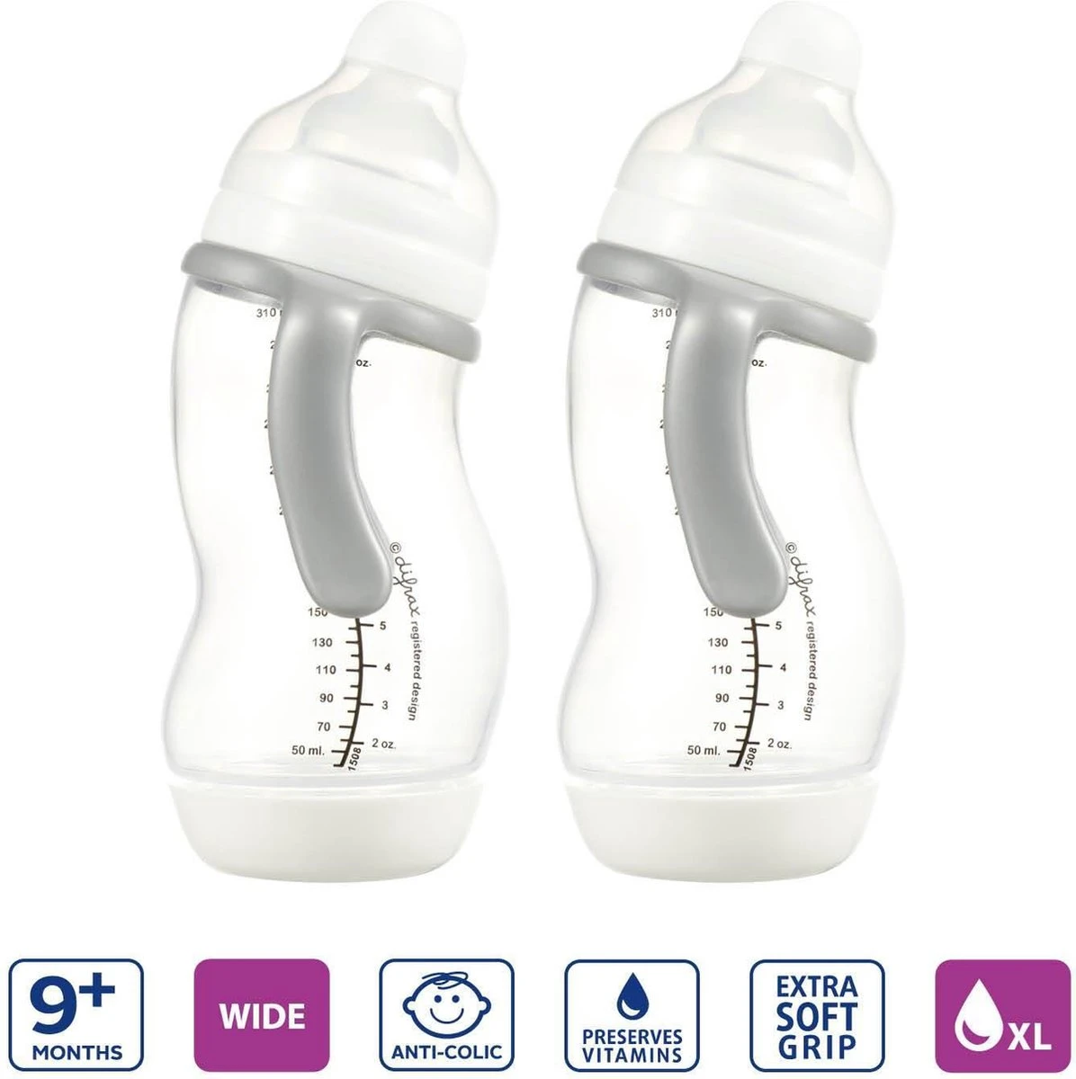 Difrax Anti-Colic Papfles XL Wide - 310 ml - Wit/Transparant - 2 stuks Difrax Anti-Colic Papfles XL Wide - 310 Ml - Wit/Transparant - 2 Stuks -Babyproducten Promotie Winkel 1196x1200 24