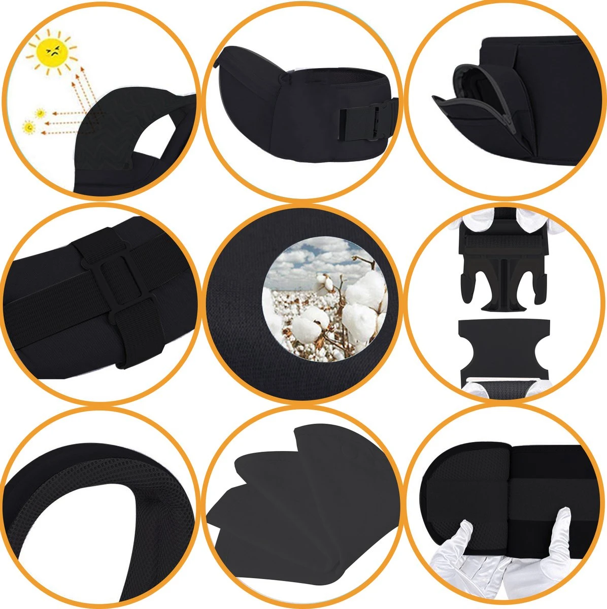 Deryan Pack Luxe Ergonomische draagzak - Babydrager + Opbergvakjes - Zwart Deryan Pack Luxe Ergonomische Draagzak - Babydrager + Opbergvakjes - Zwart -Babyproducten Promotie Winkel 1196x1200 30