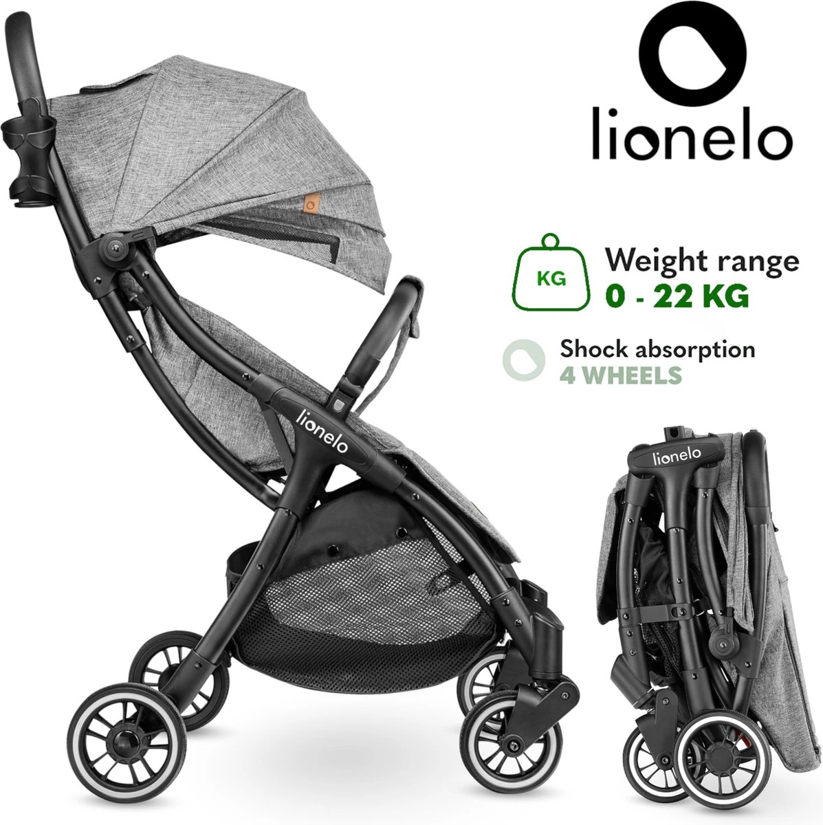 Lionelo Buggy Julie One - Kinderwagen Premium - Automatisch opvouwen - Wandelwagen tot 22 kg - Comfortabele zitje Lionelo Buggy Julie One - Kinderwagen Premium - Automatisch Opvouwen - Wandelwagen Tot 22 Kg - Comfortabele Zitje -Babyproducten Promotie Winkel 1197x1200 26
