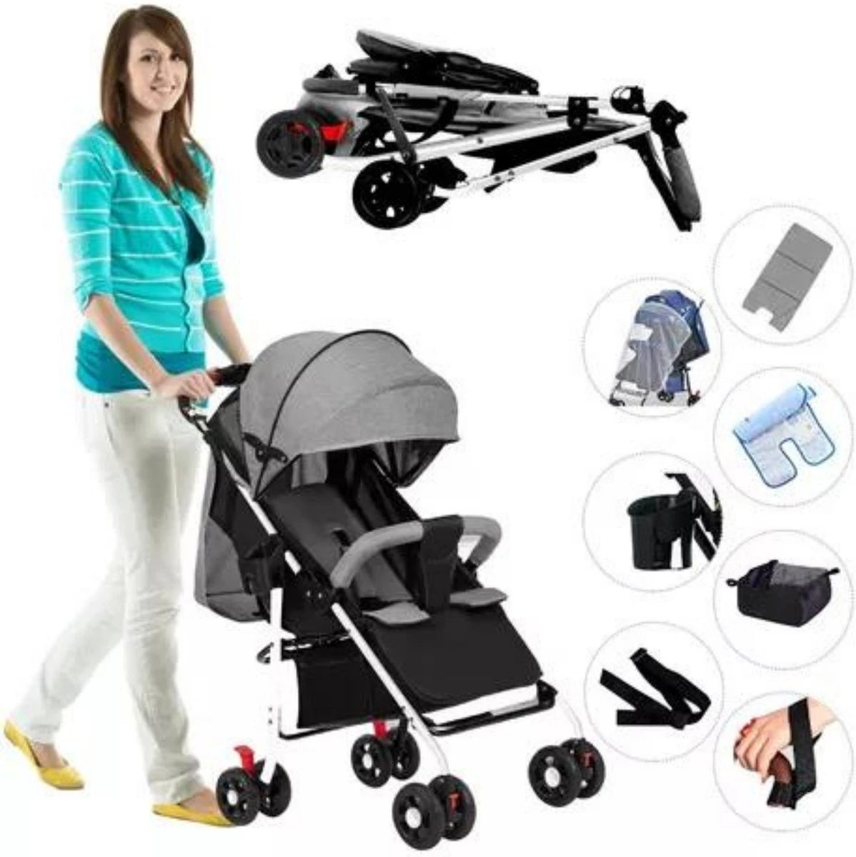 Child Supplies Buggy - Inklapbare Buggy - Baby Stroller - 3 in 1 - Kinderwagen - Grijs Child Supplies Buggy - Inklapbare Buggy - Baby Stroller - 3 In 1 - Kinderwagen - Grijs -Babyproducten Promotie Winkel 1198x1200 74