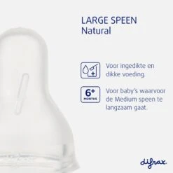 Difrax Flessenspeen Natural - Maat Large - 2 Stuks 4 Difrax Flessenspeen Natural - Maat Large - 2 Stuks -Babyproducten Promotie Winkel 1199x1200 35