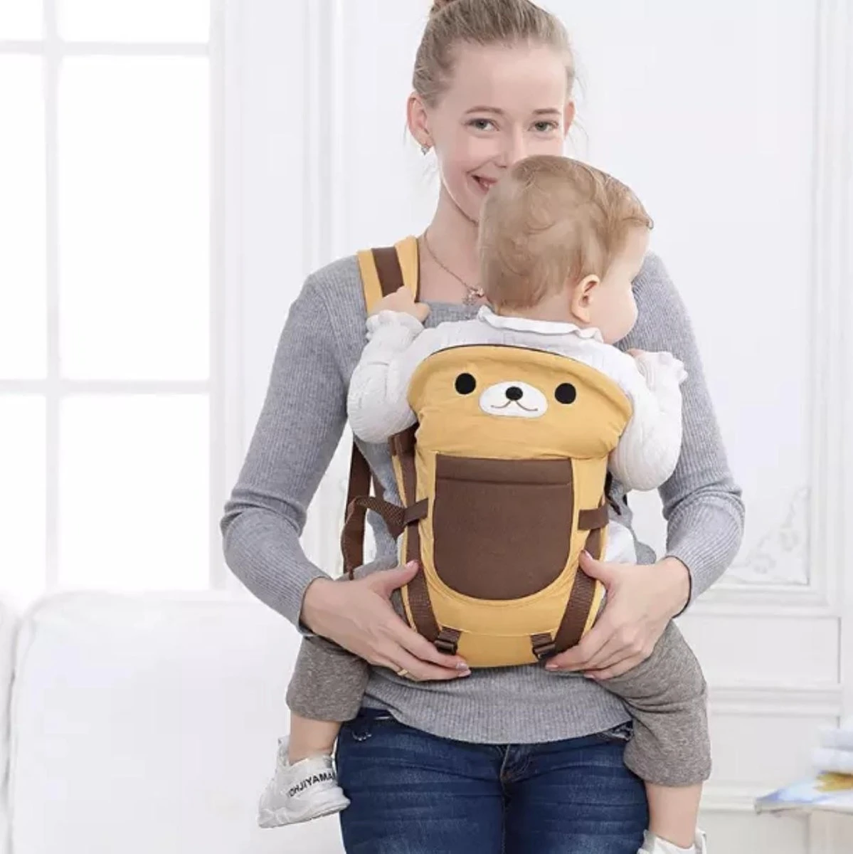 Baby Draagzak - Buik/Rug babydrager met Zacht Zitje (0-36 Maanden) - Bruine Beer Baby Draagzak - Buik/Rug Babydrager Met Zacht Zitje (0-36 Maanden) - Bruine Beer -Babyproducten Promotie Winkel 1199x1200 49