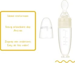 Biberoia® Knijpfles Met Lepel – Baby / Kinderbestek - Kraamcadeau – Babyshower – Wit -Babyproducten Promotie Winkel 1200x1003 5