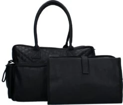 Kidzroom Vision Of Love Luiertas - Zwart - Verschoonmatje - Verstelbare Schouderband -Babyproducten Promotie Winkel 1200x1025 3