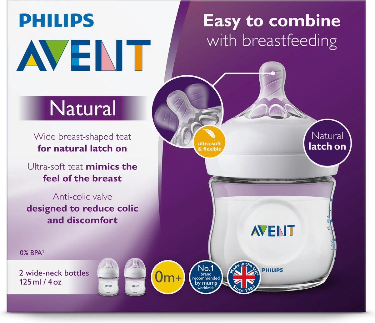 Philips Avent Natural babyfles - SCF033/14 babyfles (1m+) voor langzame toevoer - 1x Philips Avent Natural Babyfles - SCF033/14 Babyfles (1m+) Voor Langzame Toevoer - 1x -Babyproducten Promotie Winkel 1200x1033 3